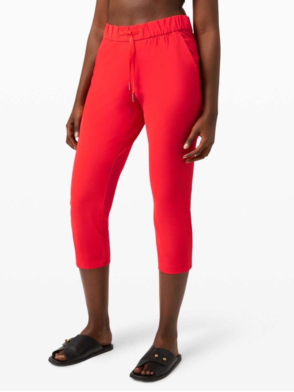 LULULEMON On the Fly Crops *23" Carnation Red Cropped Pants SZ 4 Women’s NEW